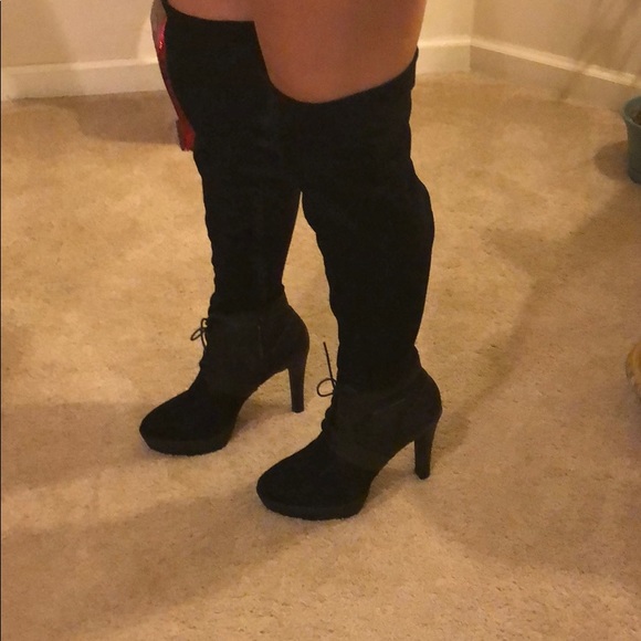 Jennifer Lopez 5” Stiletto Suede Knee High Boots - Picture 2 of 8